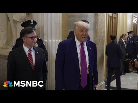 Trump meets with lawmakers to push huge spending bill