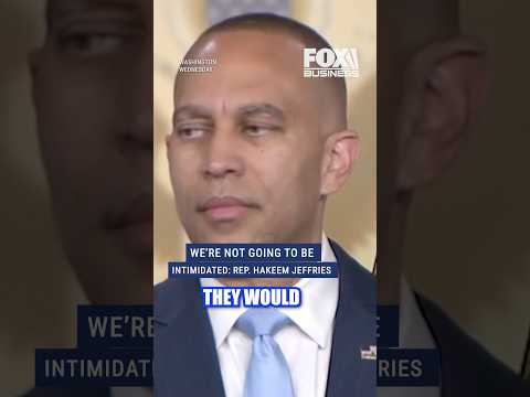 Rep. Hakeem Jeffries blasts Trump during presser: ‘No one is intimidated by this dude’ #shorts