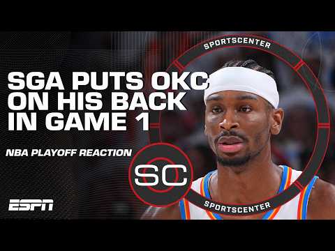 WCF GAME 1 REACTION🔥 Shai Gilgeous-Alexander’s big 2nd half lifts Thunder past Wolves | SportsCenter