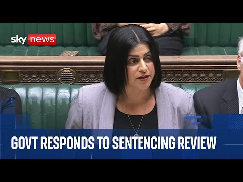 Justice secretary delivers statement on sentencing review