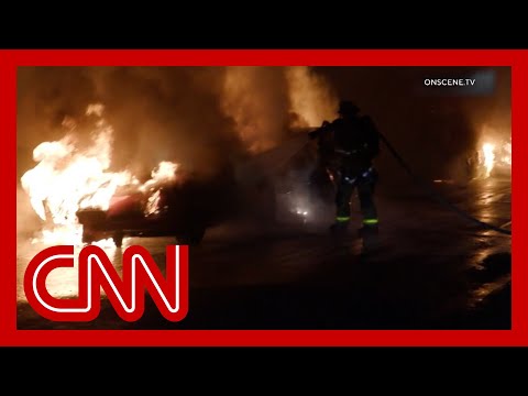 Video shows houses on fire after jet crashes into San Diego neighborhood