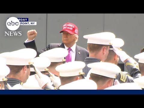 Trump touts ‘golden age’ of US military during West Point commencement speech
