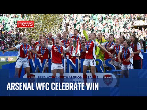 Watch Arsenal celebrate Women’s Champions League victory
