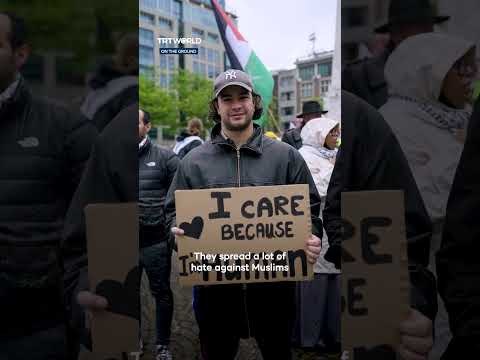 People protest for Gaza, against fascism and surging right-wing extremism in Amsterdam