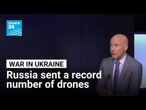 Russia sent a record number of drones into Ukraine as Trump says Putin has ‘gone crazy’