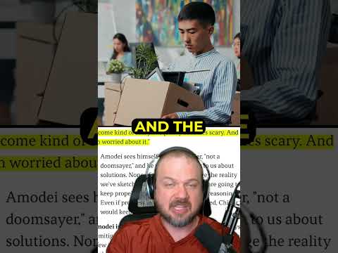 Anthropic’s CEO Sounds the Alarm on MASSIVE Job Loses from AI… #claude #anthropic #ai