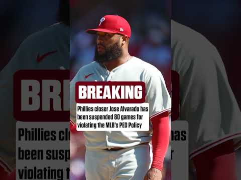 Phillies closer Jose Alvarado has been suspend by the MLB #mlb #shorts