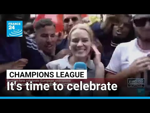 Selina Sykes reporting live on les Champs-Elysées for France24 • FRANCE 24 English