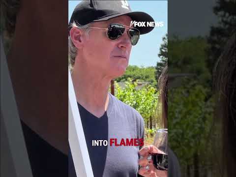 Newsom slammed for sipping wine while LA riots scorched the city #shorts
