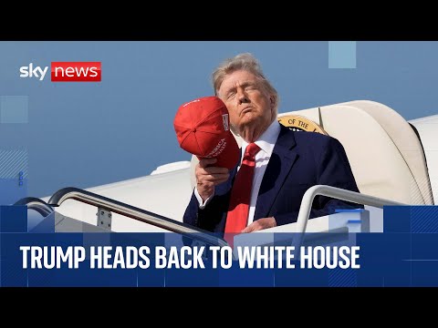 President Trump departs Joint Base Andrews en route to the White House