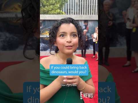 MinE! mic for the miniest member of the #JurassicWorldRebirth cast, Audrina Miranda. 🥹 #shorts