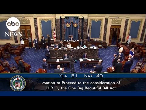 Senate advances the so-called ‘Big Beautiful Bill’ in late-night vote