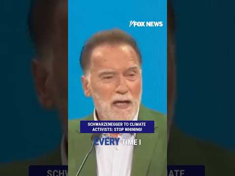 Arnold Schwarzenegger uses famous movie line on Trump climate critics #shorts #arnoldschwarzenegger