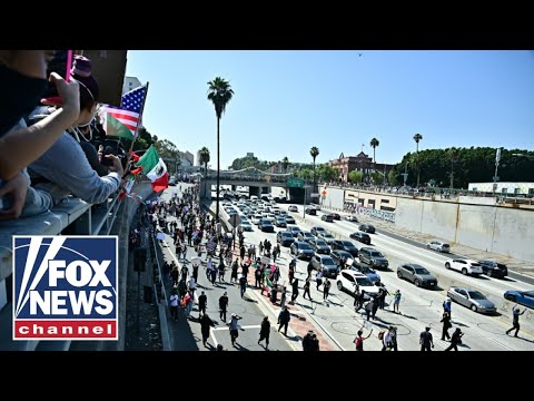 FREEWAY TAKEOVER: Los Angeles rioters take to major highway