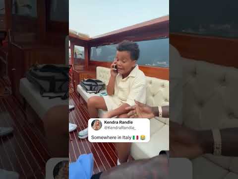 Julius Randle’s son Kyden was having a ball with the fam in Italy 😂 (via @KendraRandle_/X)