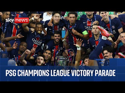 LIVE: PSG take part in victory parade after Champions League win despite riots
