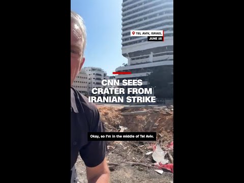 CNN sees crater from Iranian strike