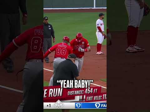 Mike Trout LAUNCHES this ball 454 feet! ☄️ #MikeTrout #MLB