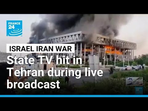 Israel strikes state-run Iranian TV during live broadcast after Iranian missiles kill 8 in Israel