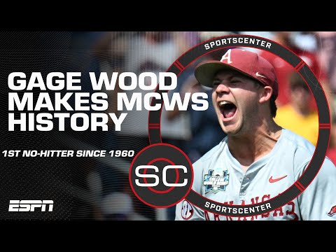 Highlights & Reaction to Gage Wood’s 19-K no-hitter at MCWS | SportsCenter