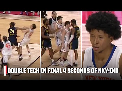 DOUBLE TECH in final seconds of TESTY Knicks’ comeback effort | NBA on ESPN