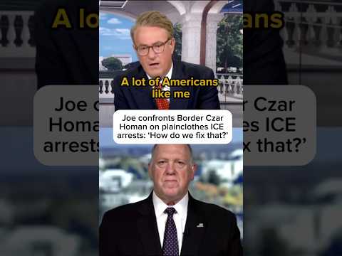Joe confronts Border Czar Homan on plainclothes ICE arrests: ‘How do we fix that?’