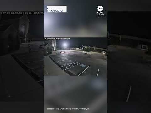 Stolen car crashes through church doors, police say