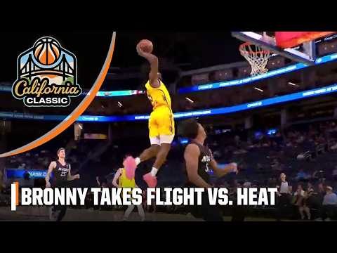 Bronny James STEAL & SLAM ๐ค Opens scoring for Lakers vs. Heat | NBA Summer League