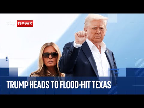 President Trump and first lady Melania Trump head to flood-hit Texas on Air Force One