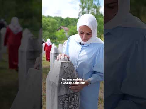 Bosniak girl honours her father, killed during Srebrenica genocide