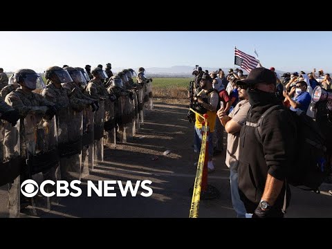 Migrants hide from ICE agents after farm raid, clash with protesters