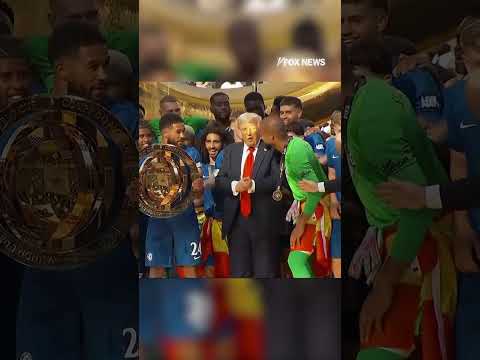 President Trump celebrates with Chelsea after FIFA Club World Cup win #shorts #donaldtrump #soccer