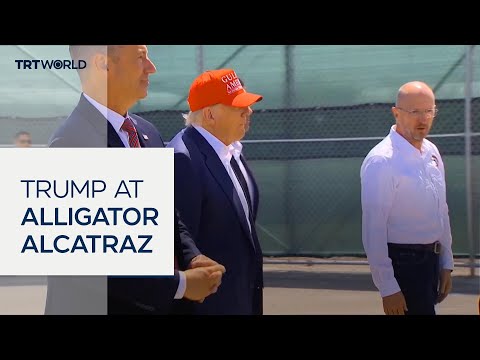 Trump visits ‘Alligator Alcatraz’ migrant detention centre
