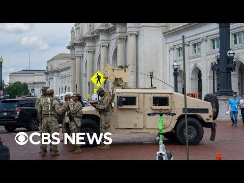 The scene in D.C. with National Guard troops deployed to city