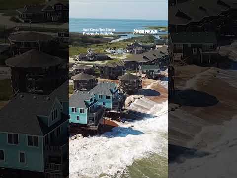 WATCH: Hurricane Erin pounds Outer Banks with massive storm surge #shorts #hurricaneerin #news #fox