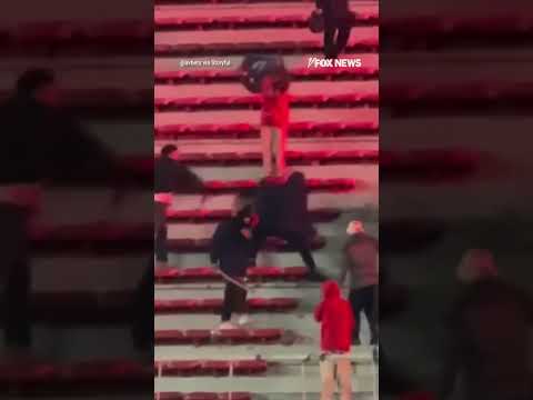 WATCH: Soccer fan flees brawl in only his underpants #shorts