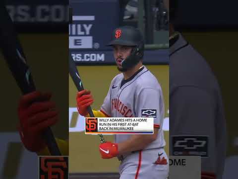 Willy Adames was ready for his return to Milwaukee ๐ #mlb #baseball #giants #brewers