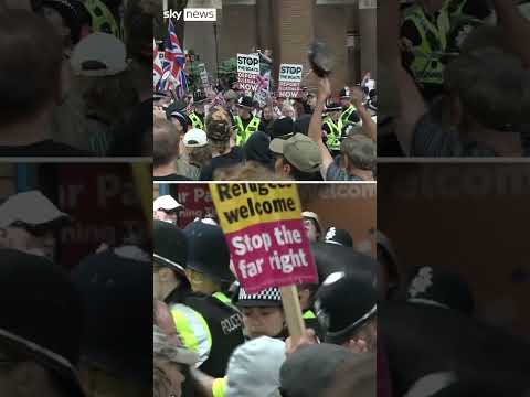 Police clash with protesters in Bristol