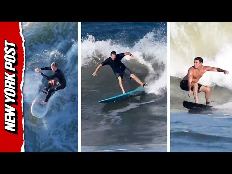 Surfers STOKED as Hurricane Erin Brings MASSIVE Swells From Florida to New York