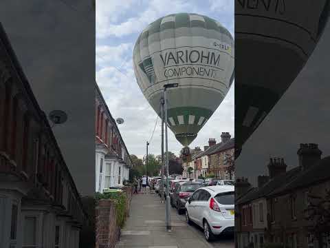 Wild Video Shows Hot Air Balloon Landing on Residential Street in UK