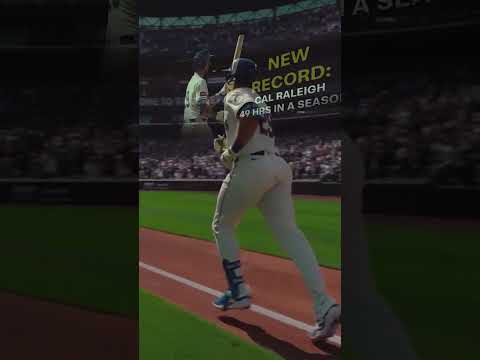 The HR record in a single season for a catcher belongs to Cal Raleigh🔥