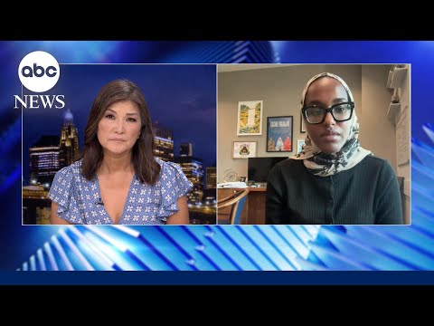 Minnesota State Sen. Zaynab Mohamed reacts to Minneapolis school shooting