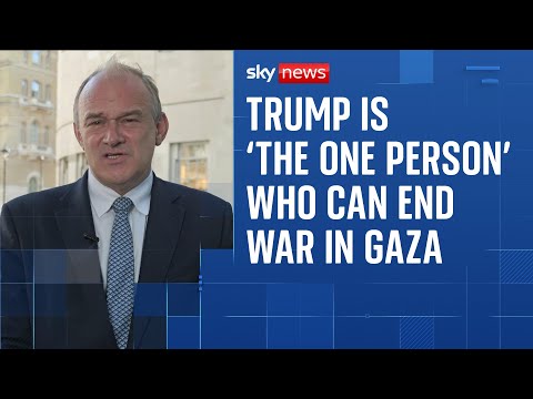 Sir Ed Davey to boycott Trump state dinner with the King in Gaza protest