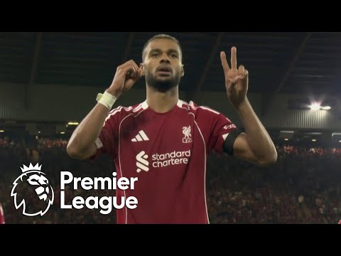 Cody Gakpo’s low-driven effort DOUBLES Liverpool’s lead v. Bournemouth | Premier League | NBC Sports