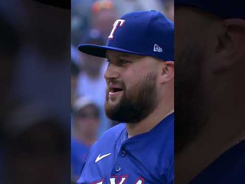 Rowdy Tellez drills former teammate George Springer with a pitch ๐ #rangers #astros
