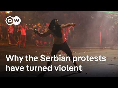 Unrest in Serbia continues with third straight night of anti-government protests | DW News
