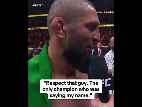 Khamzat showed DDP respect after the fight ๐ค #UFC319