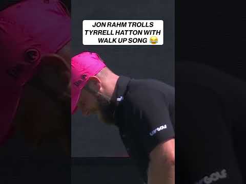 Jon Rahm trolls Tyrell Hatton ๐ #troll #golf #livgolf
