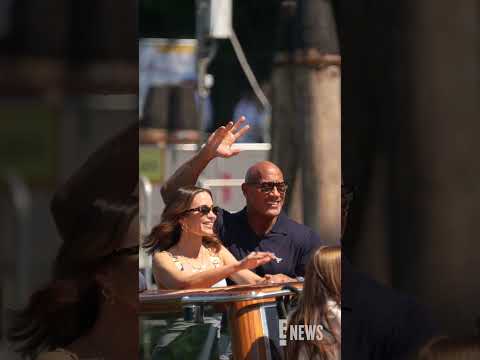 Emily Blunt and Dwayne Johnson just cruised in to the Venice International Film Festival.