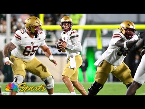 Boston College’s Dylan Lonergan throws four TDs vs. MSU | COLLEGE FOOTBALL HIGHLIGHTS | NBC Sports